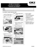 Oki B4400 Series Installation Instructions preview
