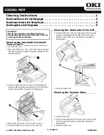 Preview for 1 page of Oki C3530n MFP Cleaning Instructions