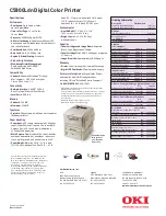 Preview for 2 page of Oki C5800Ldn Series Specifications