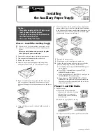 Oki C9200 Paper Tray Install Manual предпросмотр