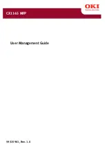 Preview for 1 page of Oki CX 1145 MFP User Management Manual