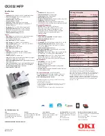 Preview for 4 page of Oki CX2032 MFP Specifications