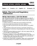 Oki LP441s Safety Information Manual предпросмотр