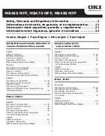 Preview for 1 page of Oki MB460MFP Safety And Warranty Manual