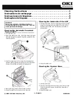 Oki MC360 MFP Cleaning Instructions предпросмотр