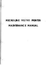 Oki Microline 182 Maintenance Manual preview