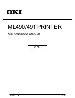 Oki ML490 Series Maintenance Manual preview