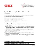 Oki OKIOFFICE87 Upgrade Manual preview