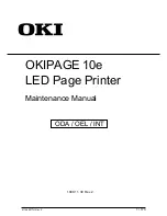 Oki OKIPAGE 10e Maintenance Manual preview