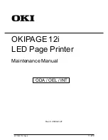 Oki OKIPAGE 12i Series Maintenance Manual preview