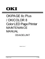 Oki OKIPAGE 8c Plus Maintenance Manual preview