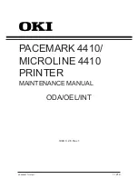 Oki PACEMARK 4410 Maintenance Manual предпросмотр