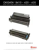 OKIDATA B410 Image Unit & Toner Remanufacturing Instructions preview