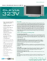 Preview for 1 page of Olevia 323V Specification Sheet