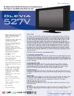 Olevia 527V Specification Sheet preview