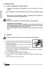 Preview for 62 page of Olimpia splendid DOLCECLIMA Instructions For Installation, Use And Maintenance Manual