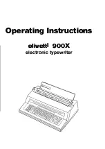 Olivetti 900X Operating Instructions Manual preview