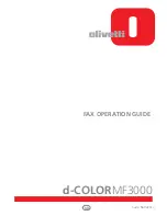 Preview for 1 page of Olivetti d-COLOR MF3000 Operation Manual