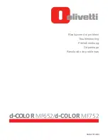 Olivetti d-COLOR MF652 Troubleshooting Manual preview