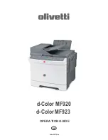 Olivetti d-Color MF920 Operation Manual preview