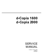 Olivetti d-Copia 1600 Service Manual preview