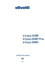 Olivetti d-Copia 283MF Operation Manual preview