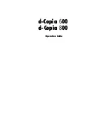 Olivetti d-Copia 600 Operation Manual preview