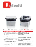 Olivetti d-COPIA3003MF Specifications preview