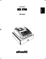 Olivetti ECR 7700 User Manual preview