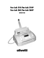 Olivetti Fax-Lab 210 Instruction Manual preview