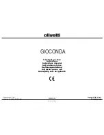 Preview for 1 page of Olivetti Gioconda Instruction Manual