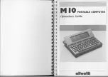 Preview for 2 page of Olivetti M10 Operation Manual