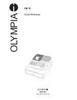 Olympia CM 70 Quick Reference preview