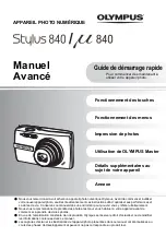 Preview for 1 page of Olympus 226250 - Stylus 840 8.0MP Digital Camera Manuel