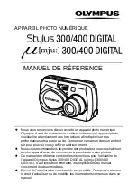 Preview for 2 page of Olympus 300 Digital - Stylus 300 3.2 MP Digital... Manuel De Référence