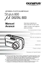 Olympus 800 - Superzoom 800 Manuel Avancé preview