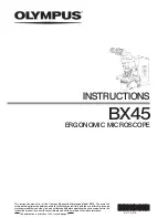 Olympus BX45 Instructions Manual preview