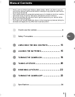 Preview for 3 page of Olympus CAMEDIA C-180 Basic Manual