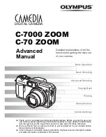 Предварительный просмотр 1 страницы Olympus CAMEDIA C-70 ZOOM Advanced Manual