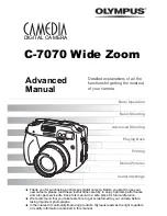 Preview for 1 page of Olympus CAMEDIA C-7070 Wide Zoom Advanced Manual