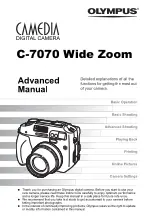 Olympus CAMEDIA C-7070wz Advanced Manual preview