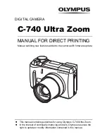 Preview for 1 page of Olympus CAMEDIA C-740 Ultra Zoom Printing Manual
