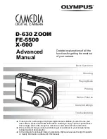 Olympus CAMEDIA D-630 Zoom Advanced Manual preview