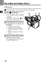 Preview for 70 page of Olympus CAMEDIA E-100 RS Instructions Manual