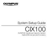 Olympus CIX100 Systems Setup Manual предпросмотр