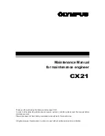 Olympus CX21 Maintenance Manual preview