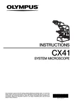 Olympus CX41 Instruction preview
