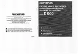 Olympus D 1000 Operation Manual preview