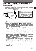 Предварительный просмотр 27 страницы Olympus D-360L - 1.2MP Digital Camera Instrucciones