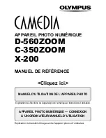 Olympus D560 - 3.2 MP Digital Camera Manuel De Référence preview